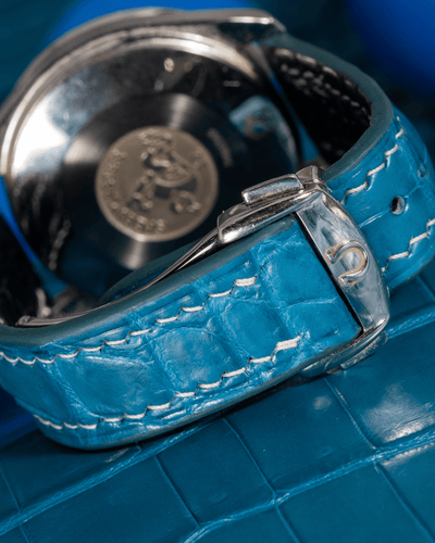 Bespoke Watch Strap in Miami Blue Crocodile