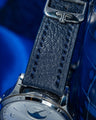 Bespoke Watch Strap In Navy Blue Chèvre