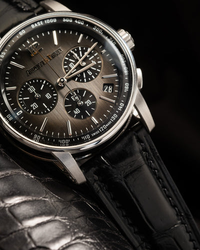 Bespoke Watch Strap in Jet Black Crocodile