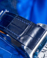 Bespoke Watch Strap in Navy Blue Crocodile