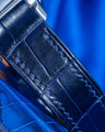 Bespoke Watch Strap in Navy Blue Crocodile