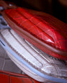 Bespoke Key Fob Covers in Blood Red & Grey Himalayan Crocodile