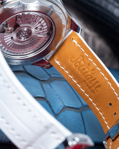 Bespoke Watch Strap in White Crocodile