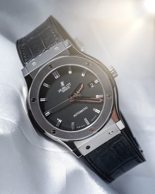Bespoke Watch Strap in Jet Black Crocodile