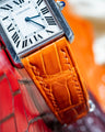 Bespoke Watch Strap in Orange Crocodile