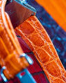 Bespoke Watch Strap in Orange Crocodile