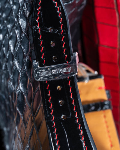 Bespoke Watch Strap in Jet Black Crocodile