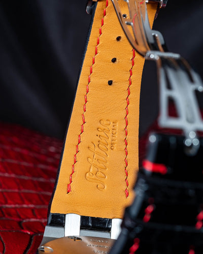 Bespoke Watch Strap in Jet Black Crocodile