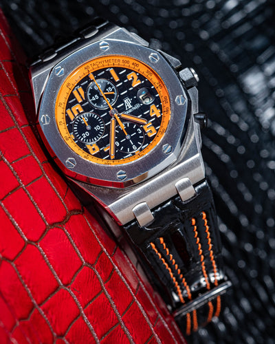 Bespoke Watch Strap in Jet Black Crocodile