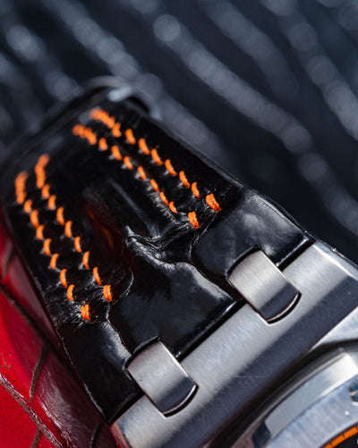 Bespoke Watch Strap in Jet Black Crocodile