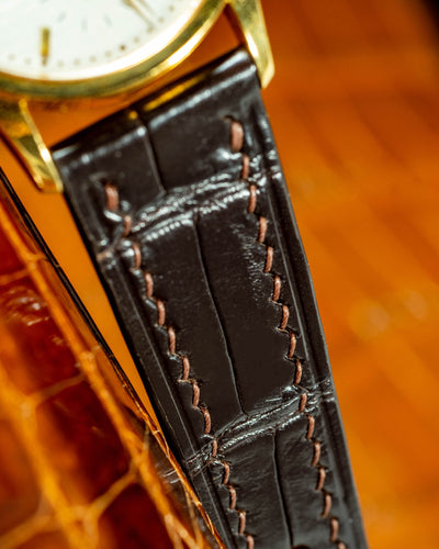 Bespoke Watch Strap in Chocolate Brown Crocodile