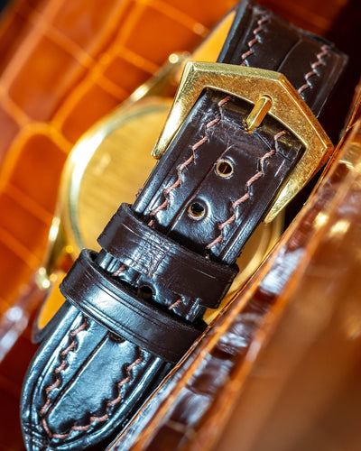 Bespoke Watch Strap in Chocolate Brown Crocodile