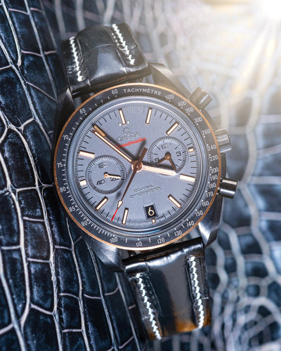 Bespoke Watch Strap in Black Crocodile