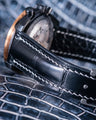 Bespoke Watch Strap in Black Crocodile