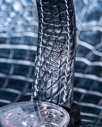 Bespoke Watch Strap in Black Crocodile