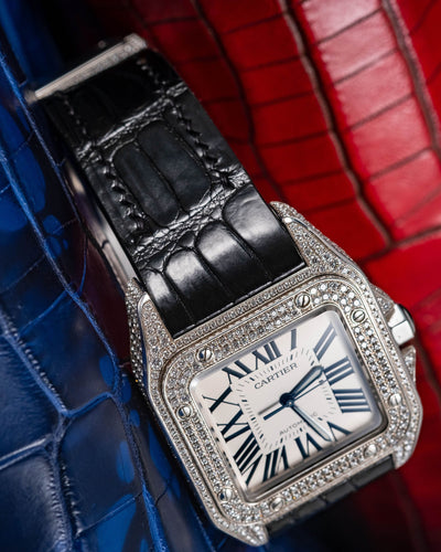 Bespoke Watch Strap in Jet Black Crocodile