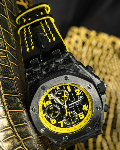 Bespoke Watch Strap in Jet Black Crocodile