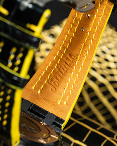 Bespoke Watch Strap in Jet Black Crocodile