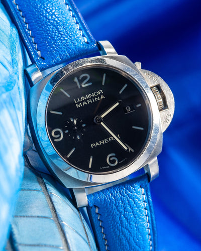 Bespoke Watch Strap in Royal Blue Chèvre