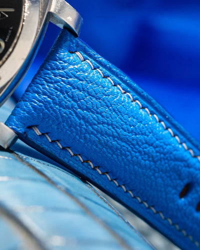 Bespoke Watch Strap in Royal Blue Chèvre