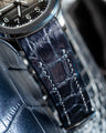 Bespoke Watch Strap in Metallic Black Crocodile