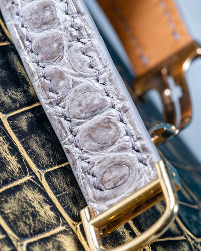 Bespoke Watch Strap in Natural Himalayan Crocodile