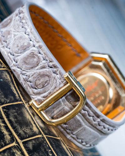 Bespoke Watch Strap in Natural Himalayan Crocodile