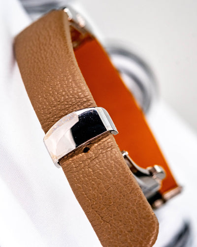 Bespoke Watch Strap in Etoupe Chevre