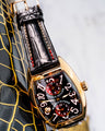 Bespoke Watch Strap in Black Crocodile