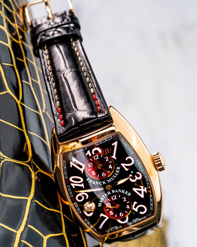 Bespoke Watch Strap in Black Crocodile