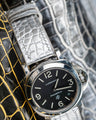 Bespoke Watch Strap in Metallic Silver Alligator