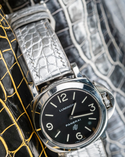 Bespoke Watch Strap in Metallic Silver Alligator