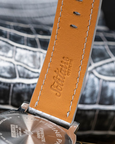Bespoke Watch Strap in Metallic Silver Alligator