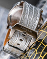 Bespoke Watch Strap in Metallic Silver Alligator