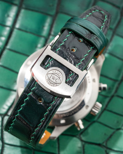 Bespoke Watch Strap in Ombre Green Crocodile
