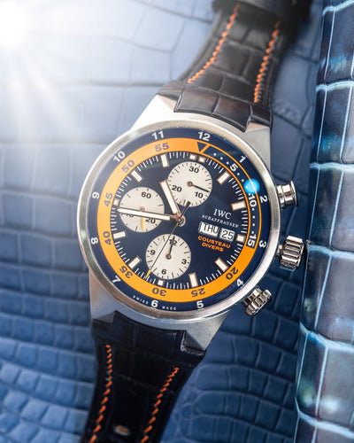 Bespoke Watch Strap in Navy Blue Crocodile