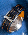 Bespoke Watch Strap in Navy Blue Crocodile