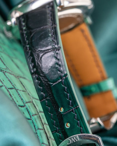 Bespoke Watch Strap in Ombre Green Crocodile