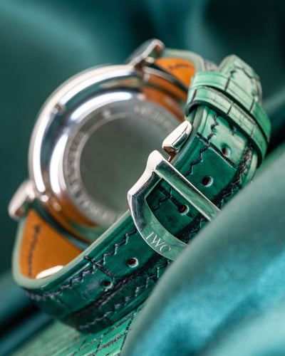 Bespoke Watch Strap in Ombre Green Crocodile