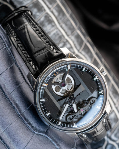 Bespoke Watch Strap in Black Crocodile