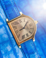Bespoke Watch Strap in Blue Nubuck Alligator