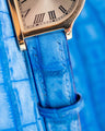 Bespoke Watch Strap in Blue Nubuck Alligator