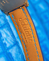 Bespoke Watch Strap in Blue Nubuck Alligator