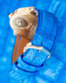 Bespoke Watch Strap in Blue Nubuck Alligator