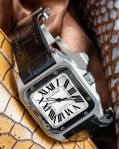 Bespoke Watch Strap in Jet Black Crocodile