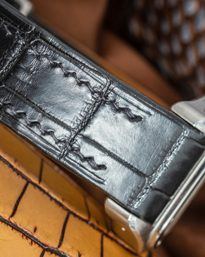 Bespoke Watch Strap in Jet Black Crocodile