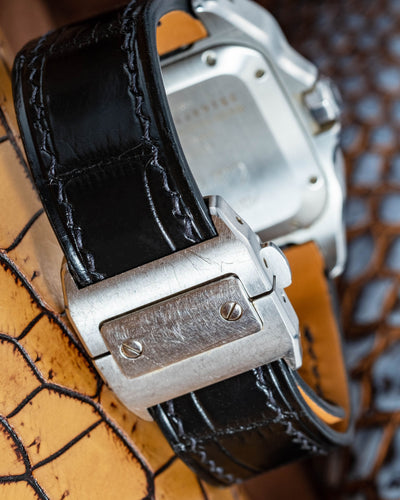 Bespoke Watch Strap in Jet Black Crocodile