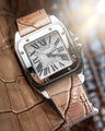 Bespoke Watch Strap in Ombre Brown Crocodile