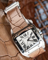 Bespoke Watch Strap in Ombre Brown Crocodile