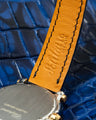 Bespoke Watch Strap in Navy Blue Crocodile